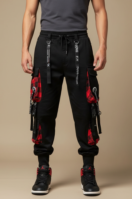 Pantalon Noir Avec Chaine Homme - Molleton