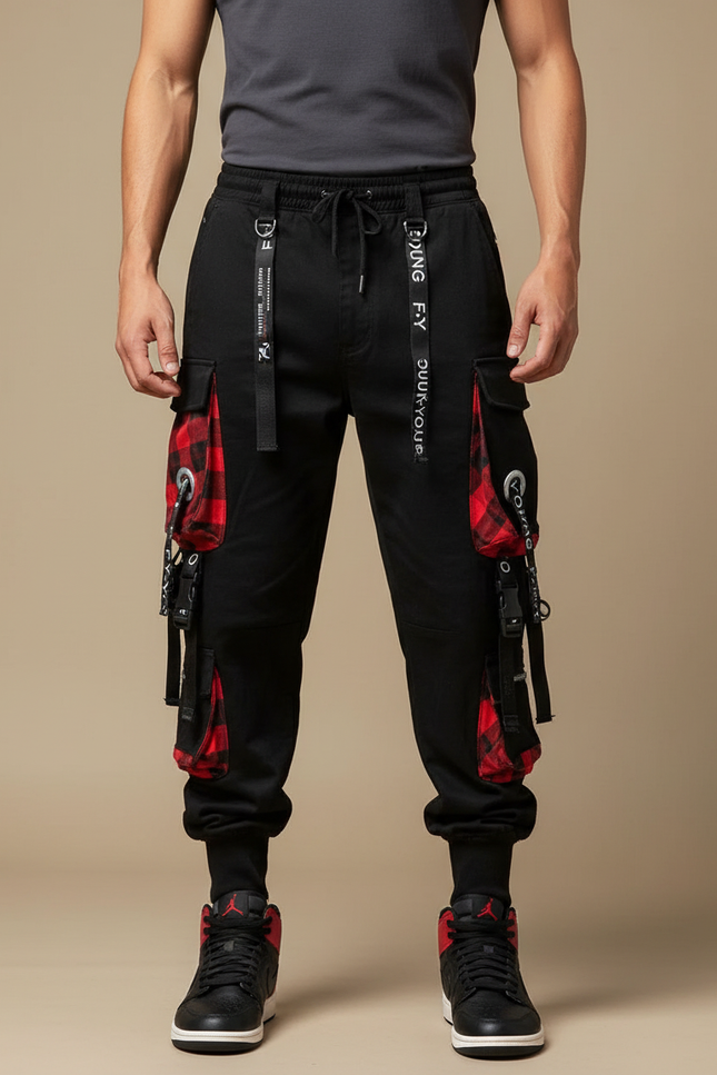 Pantalon Noir Avec Chaine Homme - Molleton