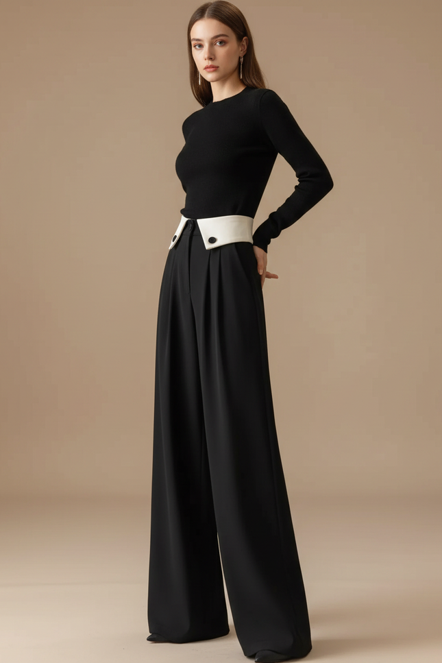 Pantalon Noir Dd7d - Polyester