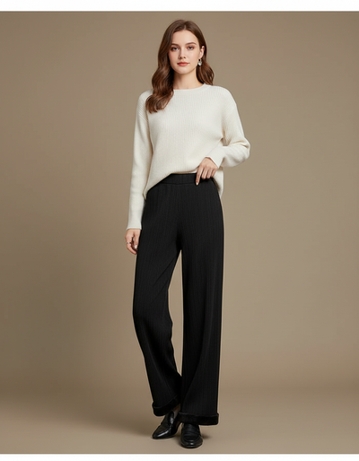 Pantalon Noir Femme Velours Côtelé