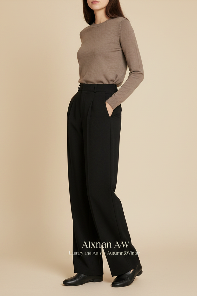 Pantalon Tergal Noir Femme - Polyester