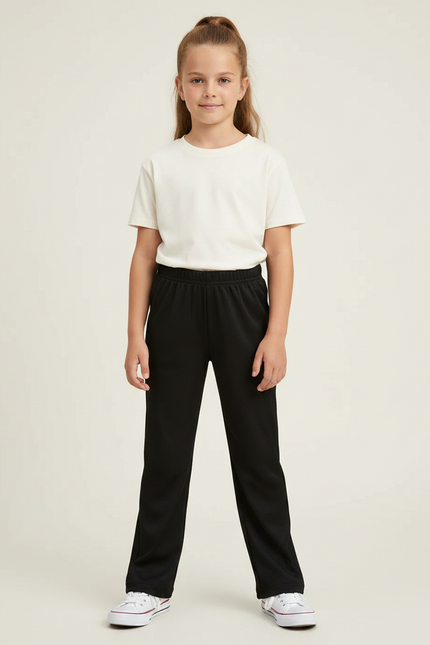 Pantalon Noir Côtelé Ample Enfant - Cordé