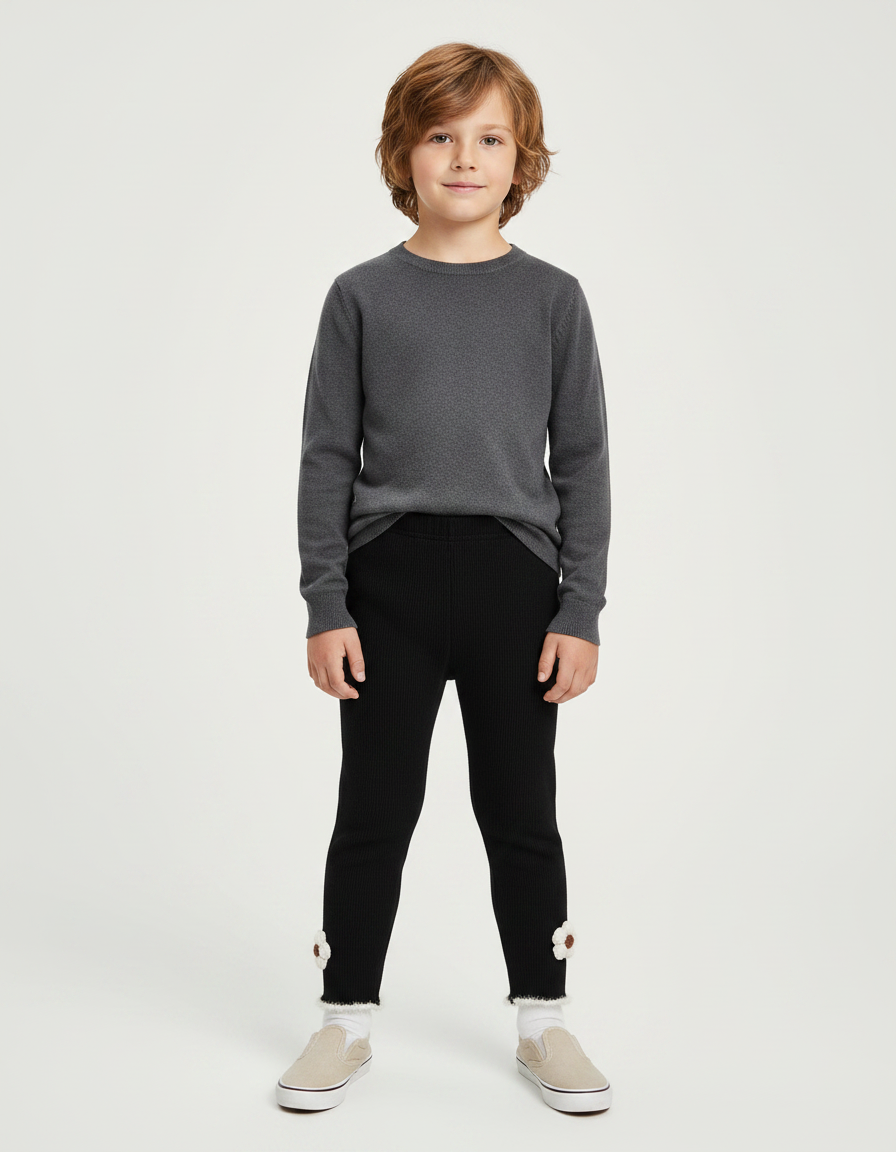 Pantalon Noir Crochet - Maille
