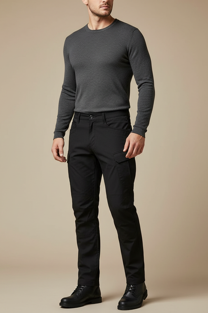 Pantalon De Combat Noir - Gabardine