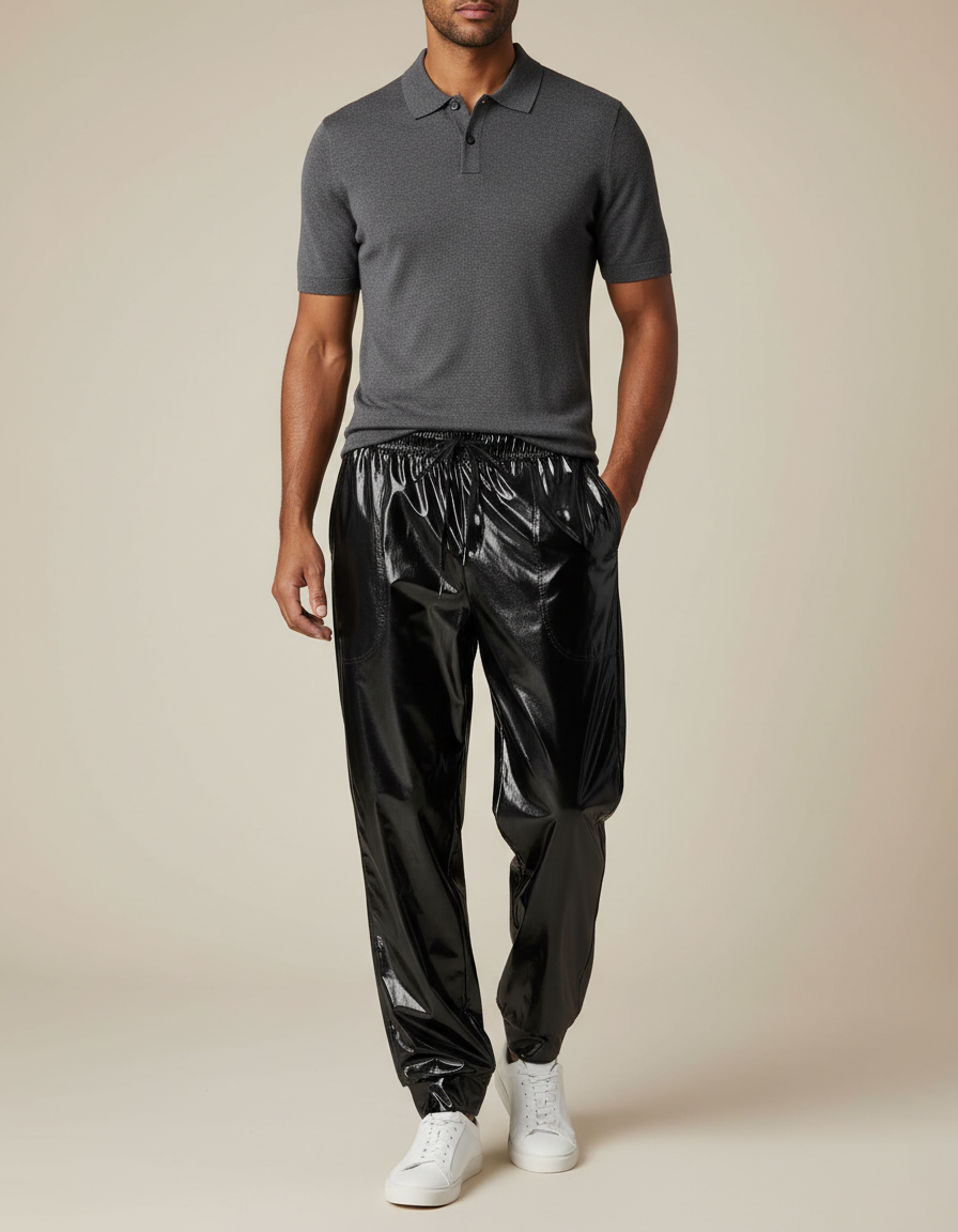 Pantalon Pvc Noir - Simili cuir