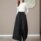 Pantalon Noir Ample Jacquard Rétro Élégant Femme - Maille