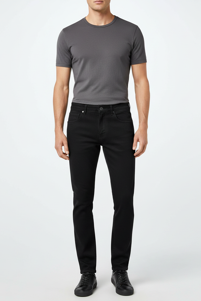 Pantalon Noir Homme Slim Stretch Denim Élégant - Jean