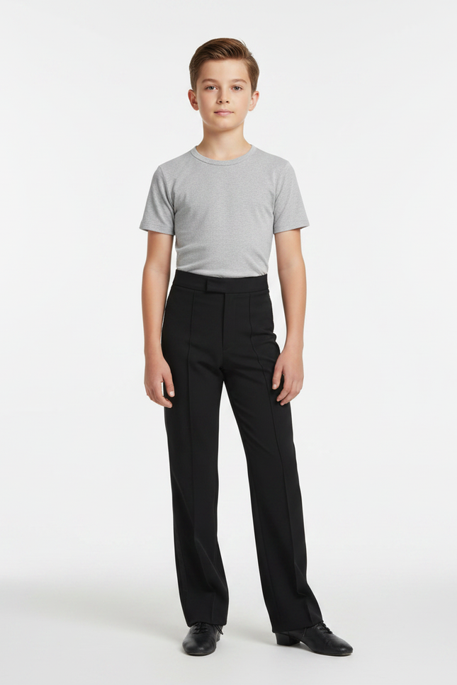 Pantalon Noir Danse Ballroom Garçon Élégant - Polyester