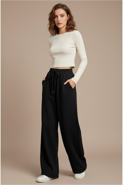 Pantalon Jogging Noir Femme - Molleton