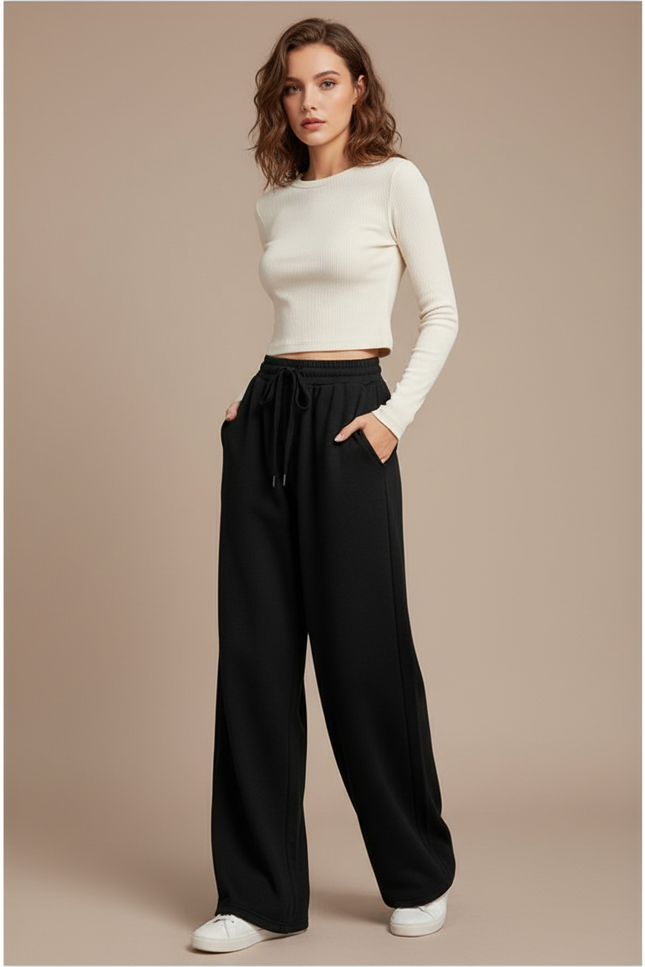 Pantalon Jogging Noir Femme - Molleton