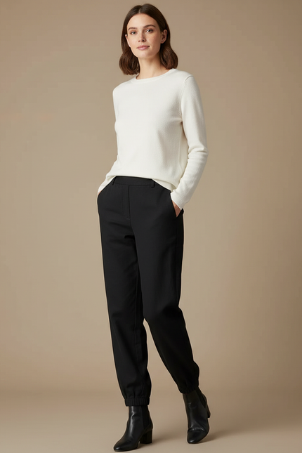 Pantalon Slouchy Noir - Polyester