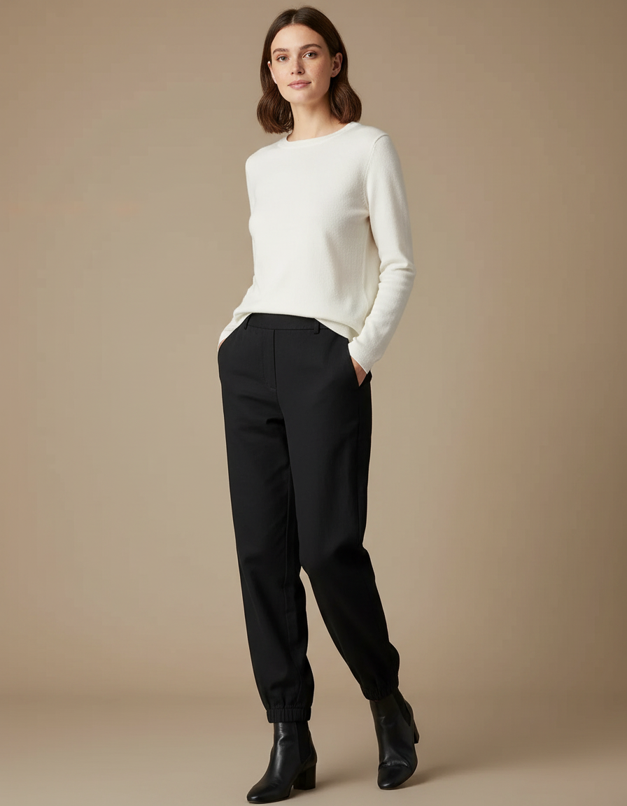 Pantalon Slouchy Noir - Polyester