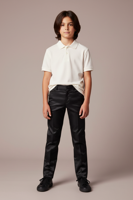 Pantalon En Satin Noir