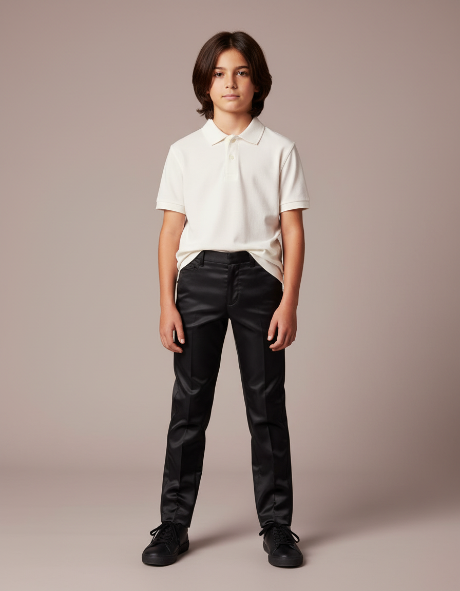 Pantalon En Satin Noir
