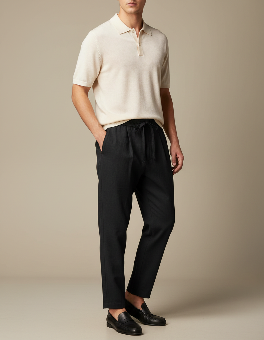 Pantalon Toile Noir