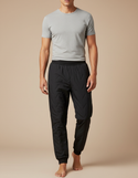 Pantalon Noir Matelassé Homme Sportif Hiver Confortable - Polyester