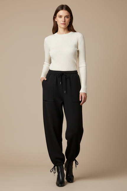 Pantalon Noir Bouffant - Molleton