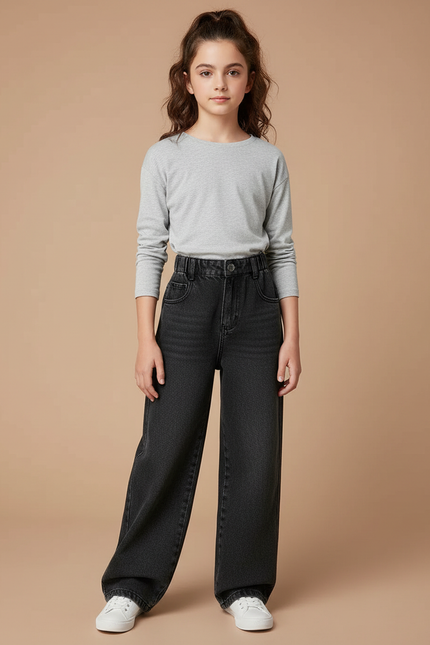 Pantalon Jean Large Noir