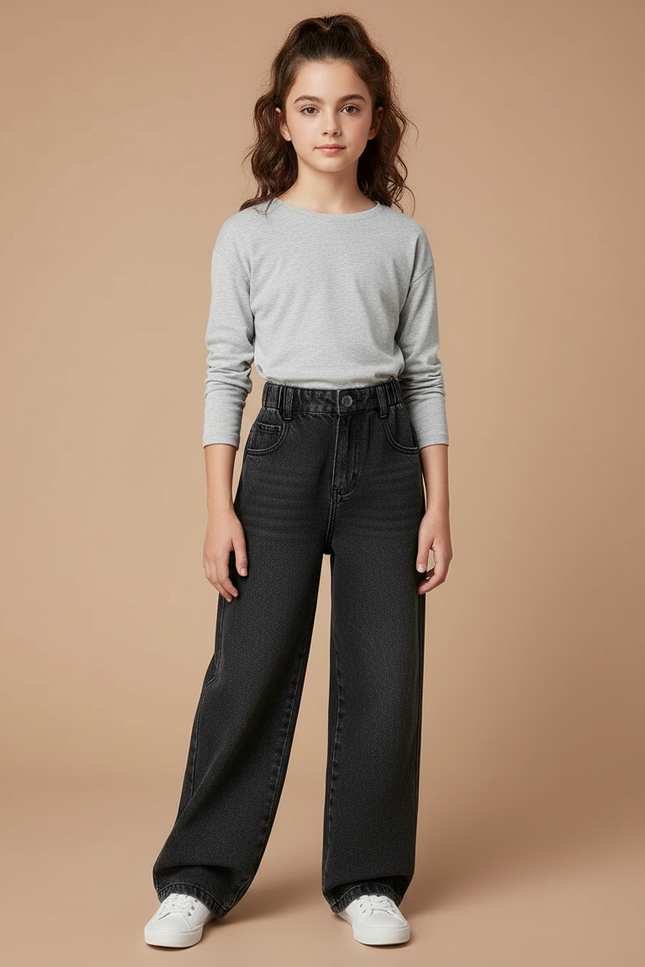 Pantalon Jean Large Noir