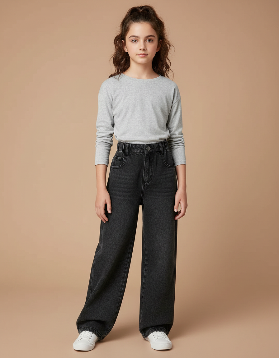 Pantalon Jean Large Noir