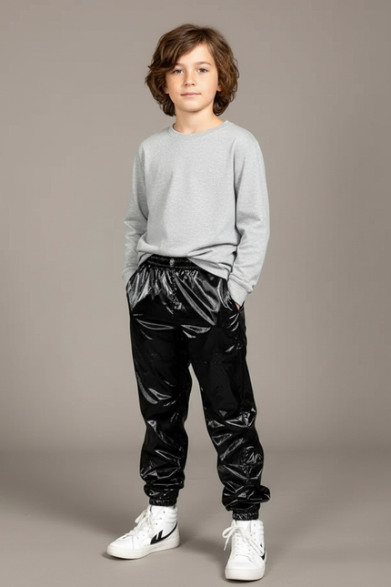 Pantalon Plastique Noir - Polyester