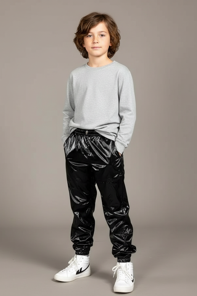 Pantalon Plastique Noir - Polyester