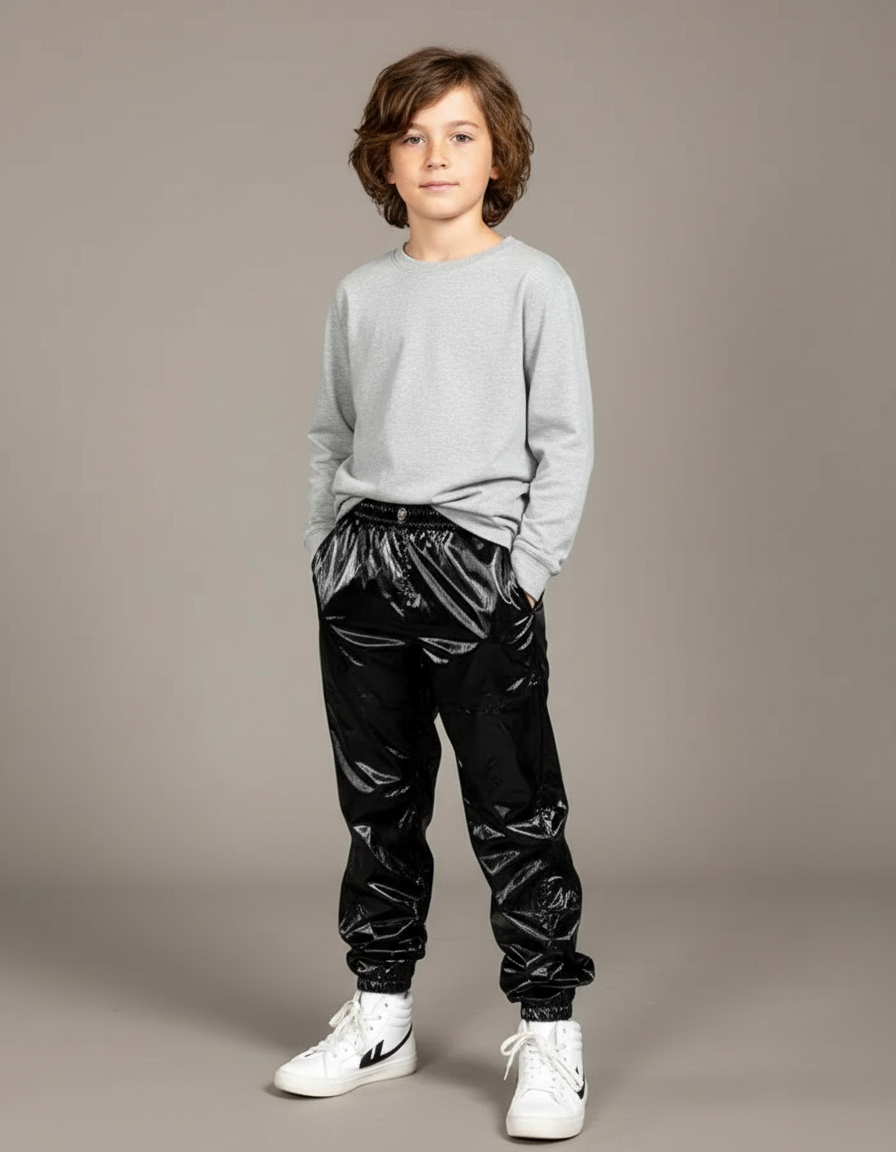 Pantalon Plastique Noir - Polyester