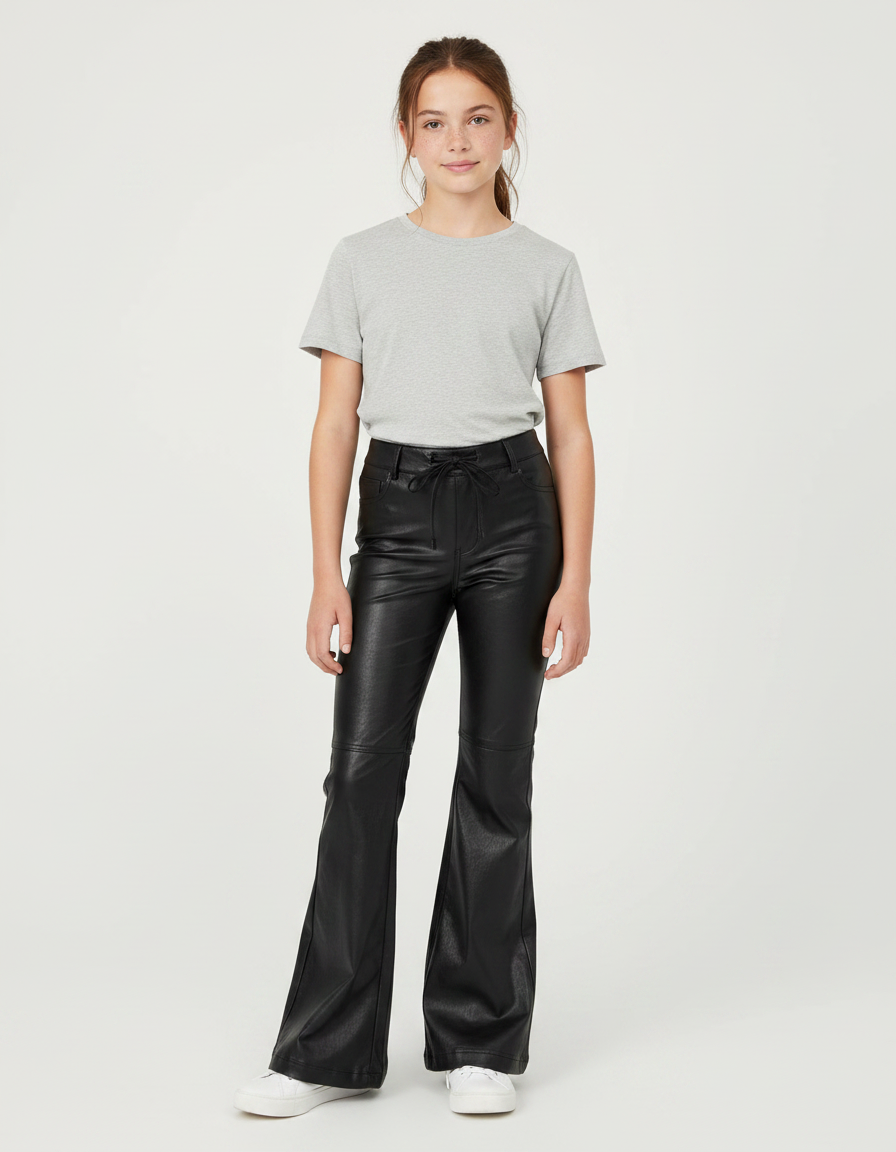 Pantalon Vernis Noir - Simili cuir