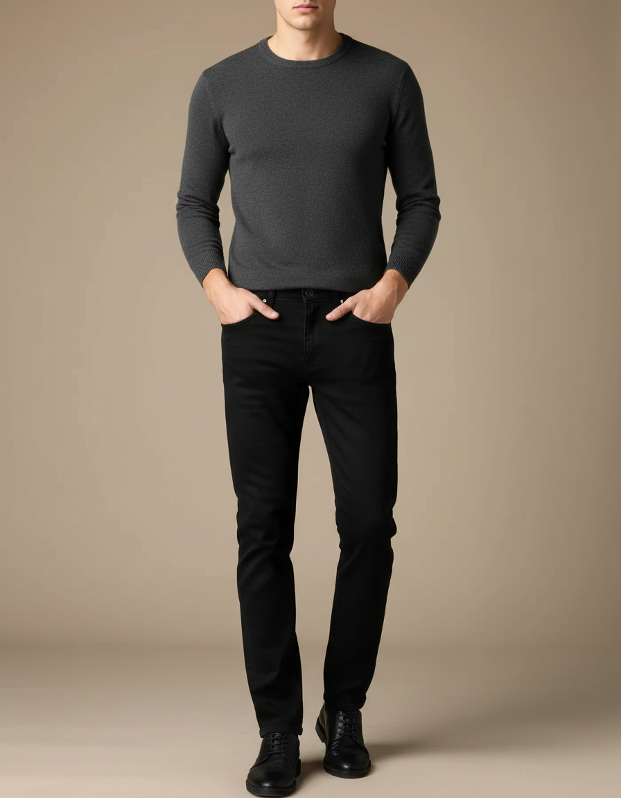 Pantalon Homme Jean Noir