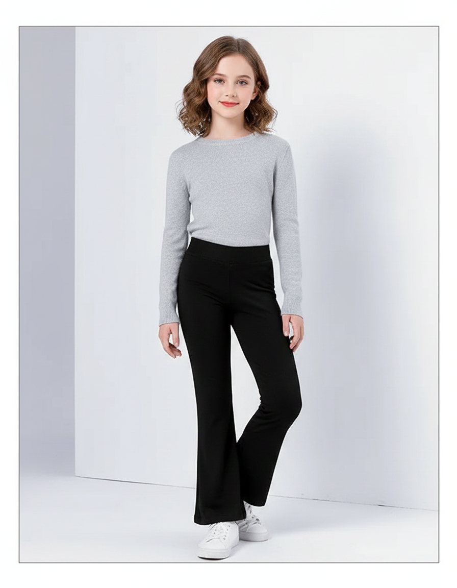 Pantalon Bootcut Noir - Polyester