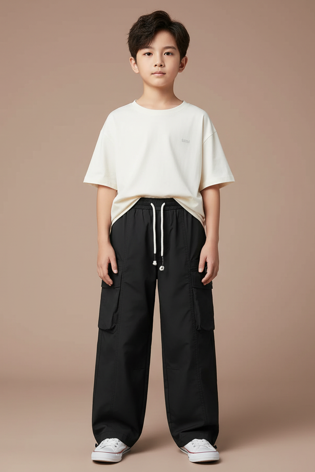 Pantalon Noir Efd0 - Polyester