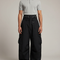 Pantalon Noir Cargo Ample Imperméable Homme - Polyester