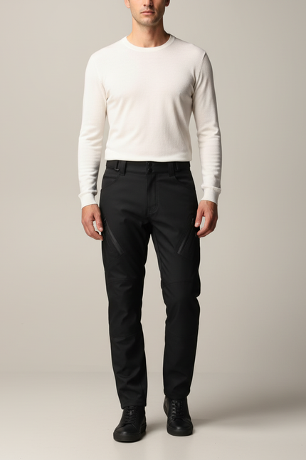 Pantalon Noir Homme Cargo Technique Urbain Moderne - Polyester