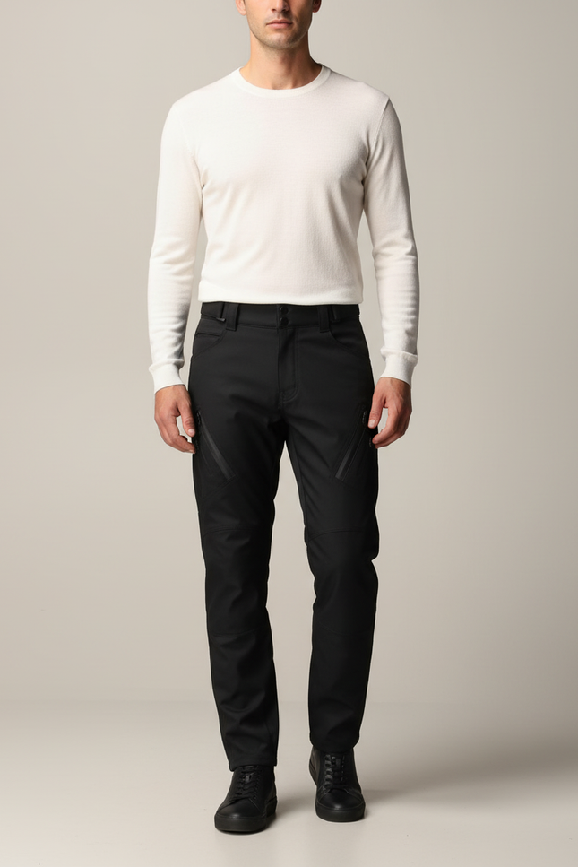 Pantalon Noir Homme Cargo Technique Urbain Moderne - Polyester