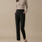 Pantalon Noir Femme Taille Haute Droit Élégant - Gabardine