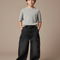 Pantalon Noir Cargo Ample Denim Garçon Décontracté - Jean