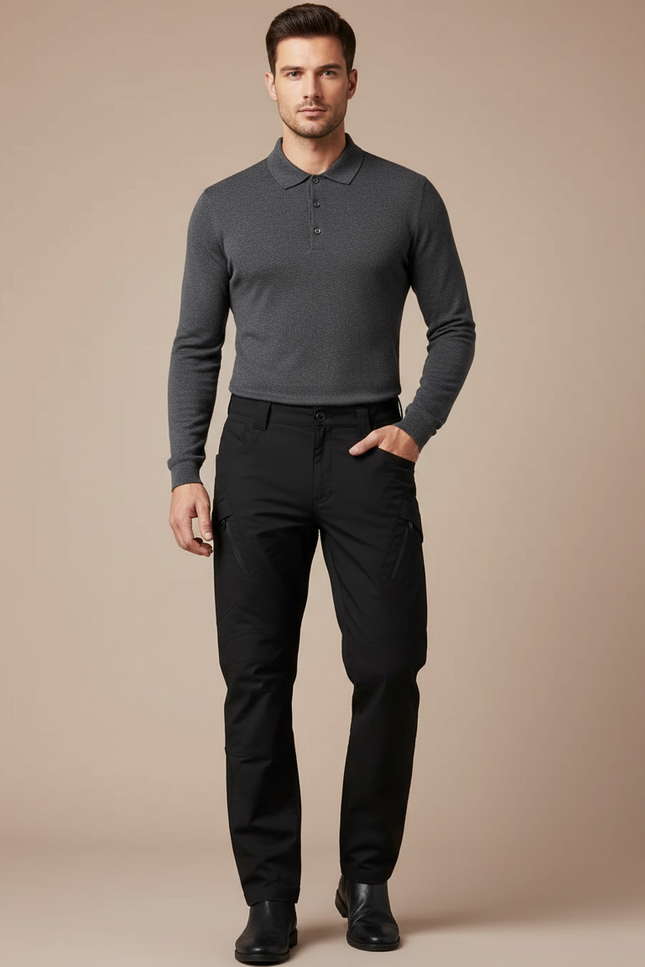 Pantalon Noir Cargo Homme Tactique Multi-Poches Extérieur - Toile