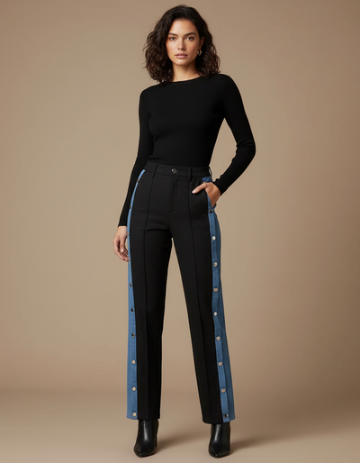 Pantalon Noir Femme Jean
