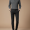 Pantalon Noir Homme Slim Chino Stretch Décontracté - Laine