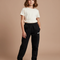 Pantalon Noir Molletonné Enfant Décontracté Sport Imprimé
