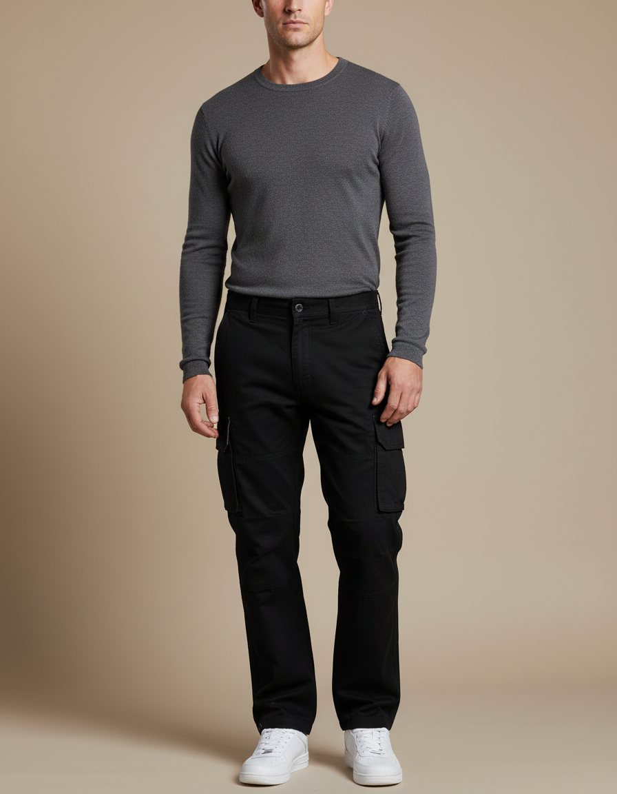 Pantalon Tactique Noir Homme - Toile