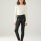 Pantalon Noir Similicuir Fille Slim Brillant - Simili cuir