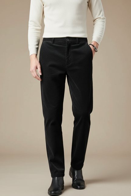 Pantalon Noir Cd55 - Cordé