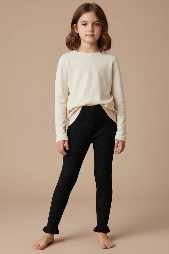 Pantalon Crochet Noir - Maille