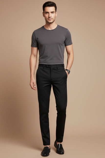 Pantalon Stretch Noir - Polyester
