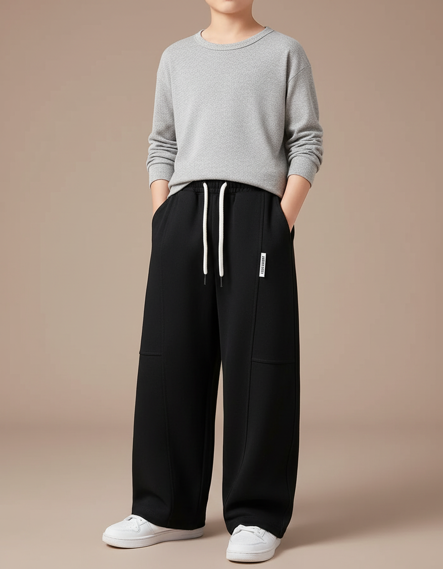 Pantalon En Toile Noir - Molleton