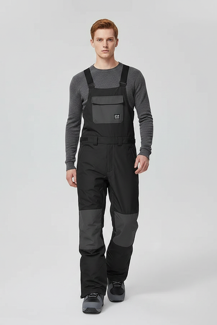 Pantalon Noir Salopette Ski Imperméable Homme - Polyester