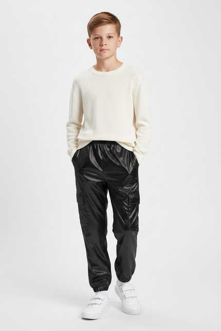 Pantalon Vinyl Noir Brillant - Simili cuir