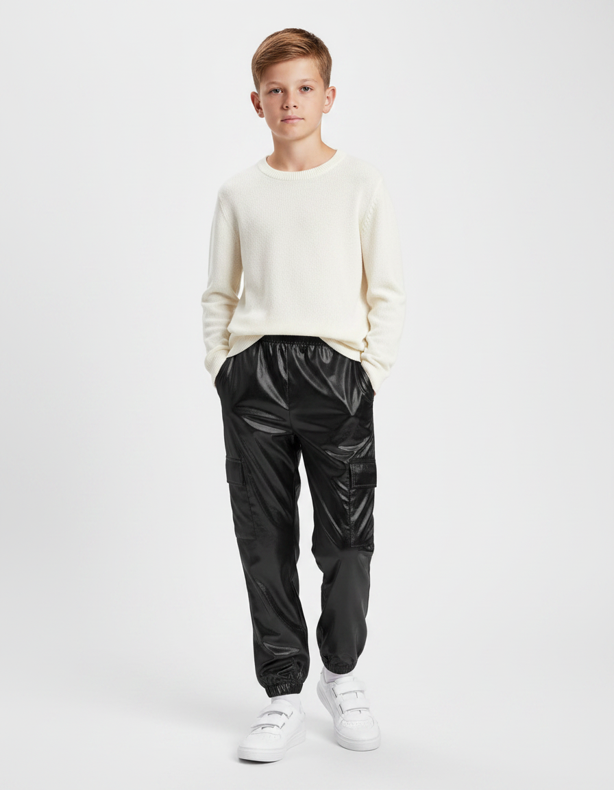 Pantalon Vinyl Noir Brillant - Simili cuir
