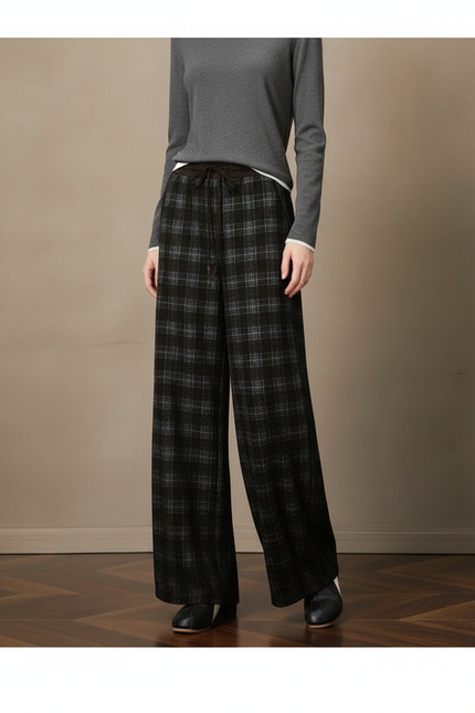 Pantalon Tweed Femme Noir
